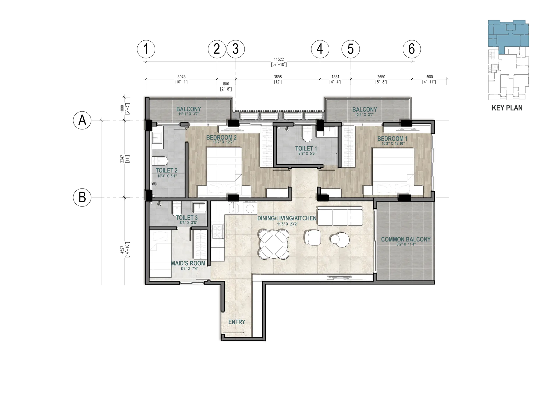 Unit 0202 unit layout